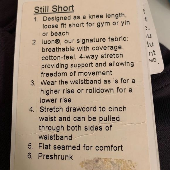 Lululemon Still Knee Length Shorts, Size 2, NWT - Picture 7 of 10